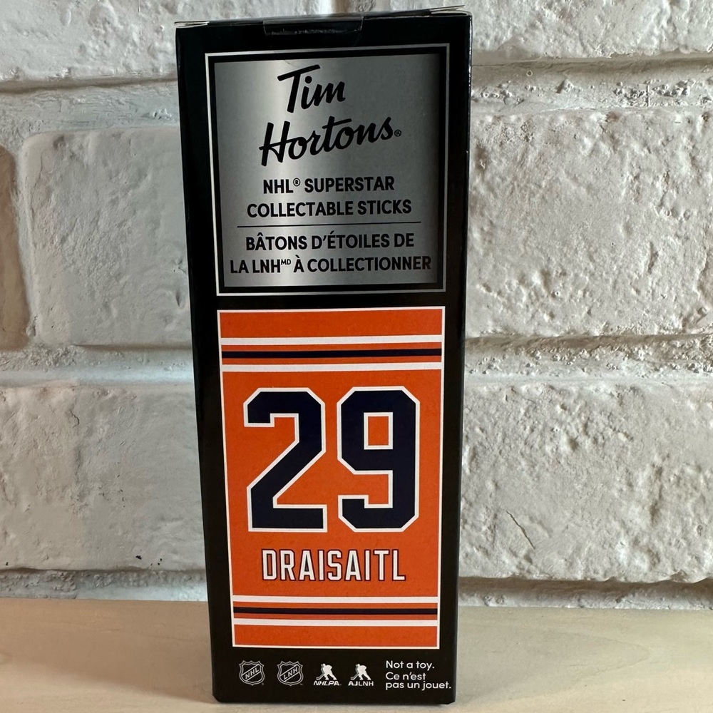 2021 Oilers Leon Draisaitl NHL Tim Hortons Superstar Collectable Stick Sealed